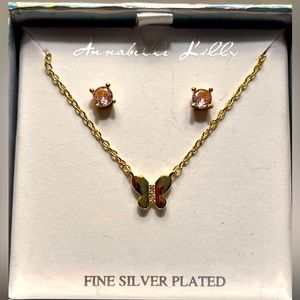 Annabella Lilly Necklace and Studs NIB